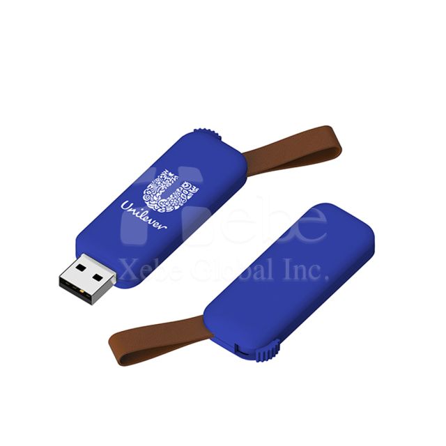 Dark blue customized flash drive